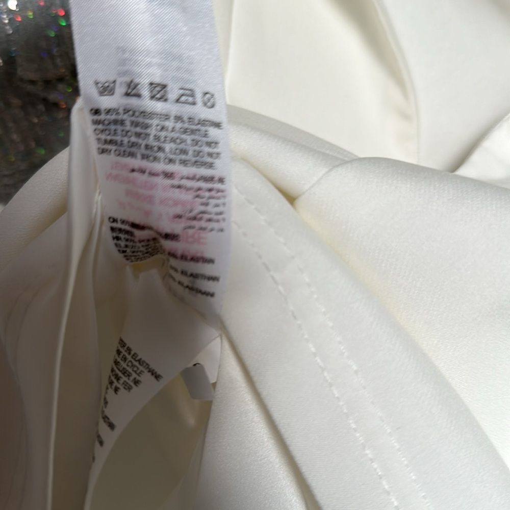 Club L London Sequin Off Shoulder White Mini Dress - Picture 11 of 11